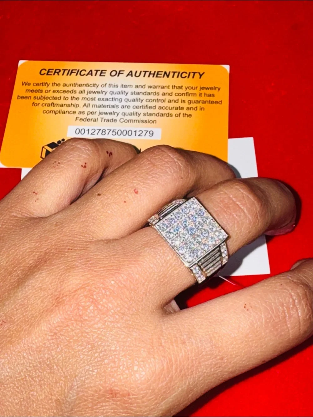 Men's 3.00 CTTW VVS GRA Certified Moissanite Diamond Ring 14K White Gold Vermeil
